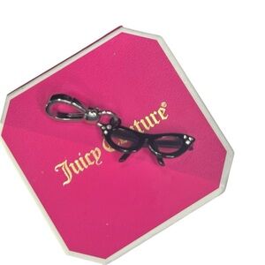 New in Box Juicy Couture black diamond cat eye glasses charm bracelet retro Y2K